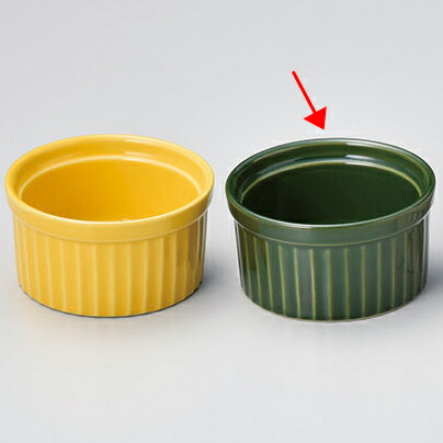 【まとめ買い10個セット品】和食器 ト625-028 グリーン 4インチスフレ【厨房館】