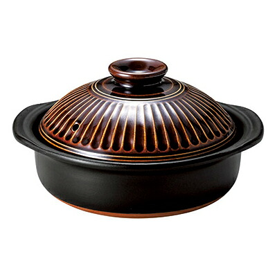 【まとめ買い10個書き割り品】和食器 ス402-408 銀峯キクの花 アメ7号鍋【勝手もと館】