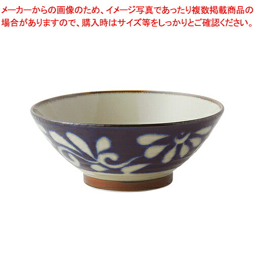 【まとめ買い10個セット品】和食器 ラ424-158 琉球るり唐草・サビ唐草 琉球ヌキ唐草 6.5そば丼【厨房館】