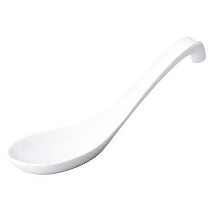 【まとめ買い10個セット品】和食器 カ654-338 アジアン(白) 白強化ラーメンレンゲ【厨房館】｜業務用厨房機器の飲食店厨房館