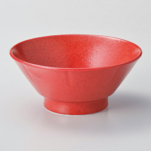 【まとめ買い10個書き割り品】和食器 タ675-188 柚子赤斑点模様6.5切立丼【勝手もと館】