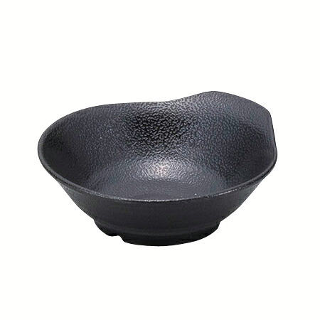 【まとめ買い10個仕掛ける品】和食器 エ717-228 [M]メラミンいぶし釉呑水 黒[洗]【御厨子所館】