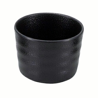 【まとめ買い10個仕掛ける品】和食器 エ717-238 [M]メラミンいぶし釉露いささかも入れ 黒[洗]【御厨子所館】