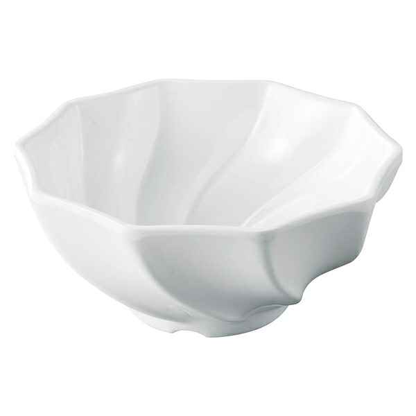【まとめ買い10個セット品】和食器 ヌ725-178 [M]11.8ねじり十角鉢 白グロス【厨房館】