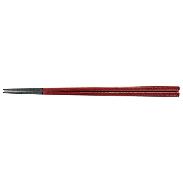 【まとめ買い10個セット品】和食器 ヌ731-038 [PBT]22.5cm四角木目箸 溜(2回塗)【厨房館】