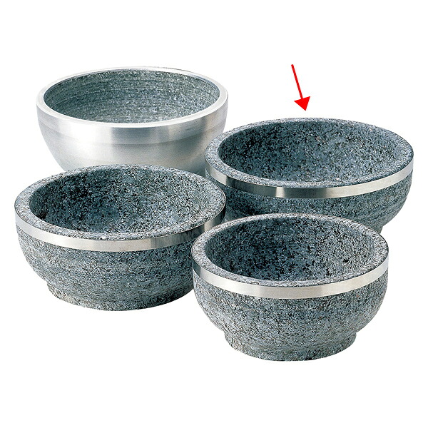 【まとめ買い10個仕掛ける品】和食器 ヌ735-068 [石]石焼ビビンバ19糎ステン巻【勝手もと館】