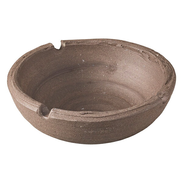 【まとめ買い10個セット品】和食器 ミ748-138 手造り黒土 ソギ灰皿【厨房館】