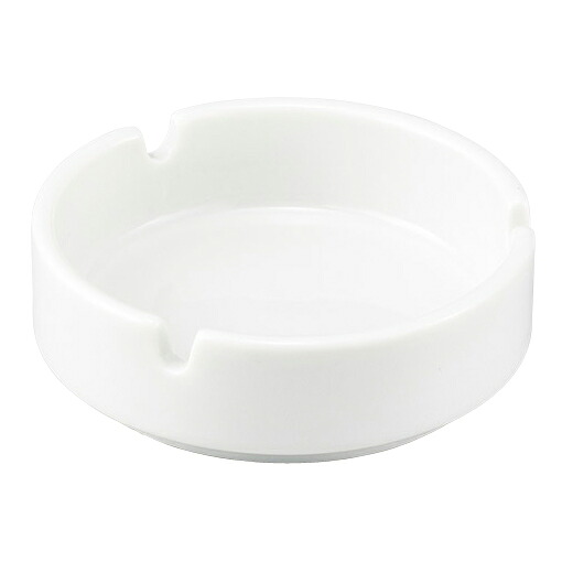 【まとめ買い10個セット品】和食器 ト748-268 白3インチ 三ッ切灰皿【厨房館】