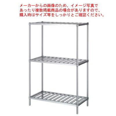 保証書付】 シンコー業務用ラックスノコ棚3段 RS3-18060 1788×588×