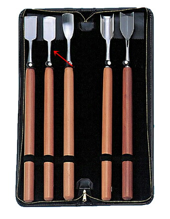 堺孝行 5本組氷ノミセット用［全長50cm］ 先丸ノミ 刃巾：3.3cm 【業務用 氷彫刻 業務用】【厨房館】