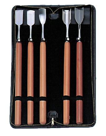 堺孝行 5本組氷ノミセット用［全長50cm］ 丸ノミ 刃巾：3.3cm 【業務用 氷彫刻 業務用】【厨房館】