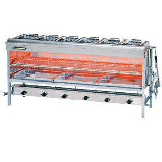 楽天市場】リンナイガス赤外線上火式大型グリラー R-6438 12A