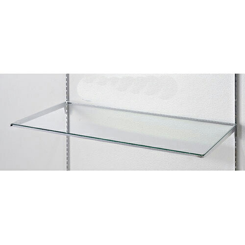 【まとめ買い10個セット品】10R ガラス棚セットW90cm インハングタイプ ガラス5mm厚 D25cm 61-36-11-3 【店舗什器 パネル ディスプレー 棚 店舗備品】【厨房館】