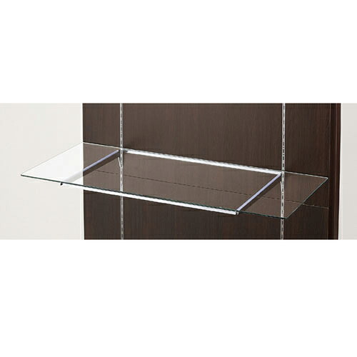 【まとめ買い10個セット品】10R ガラス棚セットW90cm オーバーハングタイプ ガラス5mm厚 D25cm 61-36-13-3 【店舗什器 パネル ディスプレー 棚 店舗備品】【厨房館】|業務用厨房機器の飲食店厨房館
