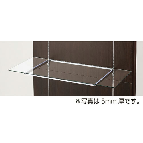 【まとめ買い10個セット品】10R ガラス棚セットW90cm オーバーハングタイプ ガラス8mm厚 D35cm 61-36-14-5 【店舗什器 パネル ディスプレー 棚 店舗備品】【厨房館】