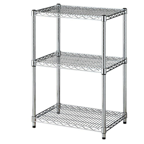 ワイヤーラック D45cmタイプ キャスター無し H90cm 3段 D45.7cm W60.9cm