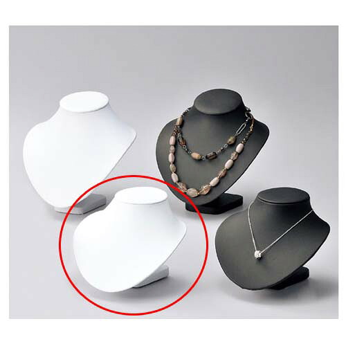 【まとめ買い10個セット品】合皮 ネックレススタンド ホワイト 小 アクセサリースタンド 61-152-3-1 【 演出・ディスプレイ用品 アクセサリーディスプレイ 木製 合皮ネックレススタンドアクセサリーディスプレイ 】【厨房館】