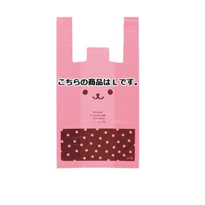 【まとめ買い10個セット品】うさクマ レジ袋 L うさこ 100枚 61-430-88-3 【店舗什器 小物 ディスプレー ギフト ラッピング 包装紙 袋 消耗品 店舗備品】【厨房館】