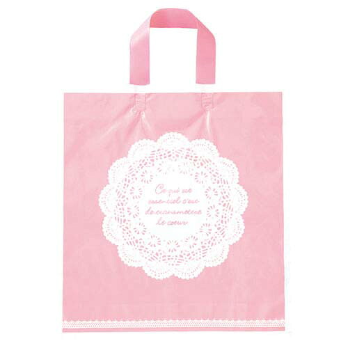 【まとめ買い10個セット品】レース ハンドル付きバッグ 25×28×底マチ8 50枚 61-431-13-1 【 店舗什器 小物 ディスプレー ギフト ラッピング 包装紙 袋 消耗品 店舗備品 】【厨房館】|業務用厨房機器の飲食店厨房館