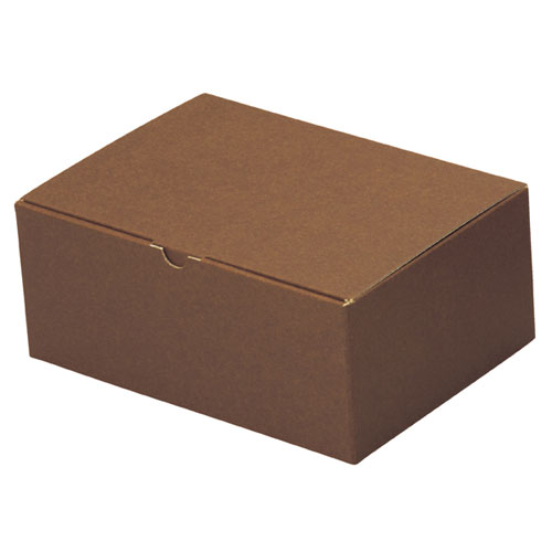 【まとめ買い10個セット品】ギフトボックス ブラウン 26&times;18.5&times;10.5 10枚 61-549-88-9 【店舗什器 小物 ディスプレー ギフト ラッピング 包装紙 袋 消耗品 店舗備品】【厨房館】｜業務用厨房機器の飲食店厨房館