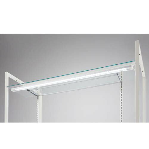 【まとめ買い10個セット品】オーバーハング専用ガラス棚セット W120cmタイプ 5mm厚 D30cm用 61-39-13-1 【店舗什器 パネル ディスプレー 棚 店舗備品】【厨房館】