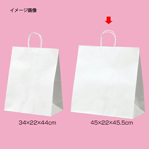 【まとめ買い10個セット品】丸ひも ローコストタイプ 白無地 45×22×45.5 50枚 61-658-55-12 【店舗什器 小物 ディスプレー ギフト ラッピング 包装紙 袋 消耗品 店舗備品】【厨房館】