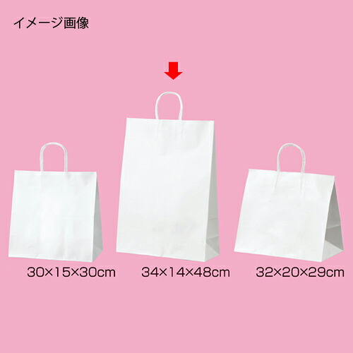 【まとめ買い10個仕掛ける品】丸吊りひも手合い 白無地 34×14×48 50枚 61-431-25-6 【 バス発着場器具 小物 見せびらかす 差し上げ物 ラッピング 荷拵え紙 袋 疲労困憊品 バス発着場備え付け 】【御厨子所館】