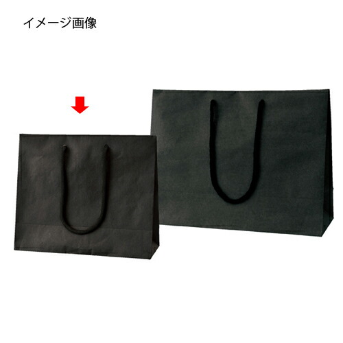 手提げ紙袋 黒 26×22cm 100枚 61-313-2-3 【ラッピング用品 紙袋 手提げ紙袋（無地） 手提げ紙袋】【ラッピング用品 包装 ラッピング袋 紙袋 ペーパーバッグ 中身が見えにくい 無地 クラフト袋 手提げ袋 手提げ紙袋 消耗品 業務用】【厨房館】