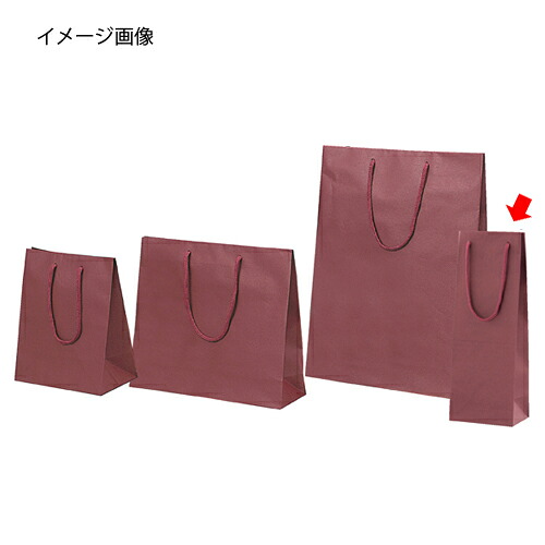 【まとめ買い10個セット品】手提げ紙袋 カラークラフト袋 ワイン用エンジ 13×9×36cm 10枚 61-313-7-4 【 ラッピング用品 紙袋 手提げ紙袋(無地) カラー手提げ紙袋 】【厨房館】|業務用厨房機器の飲食店厨房館