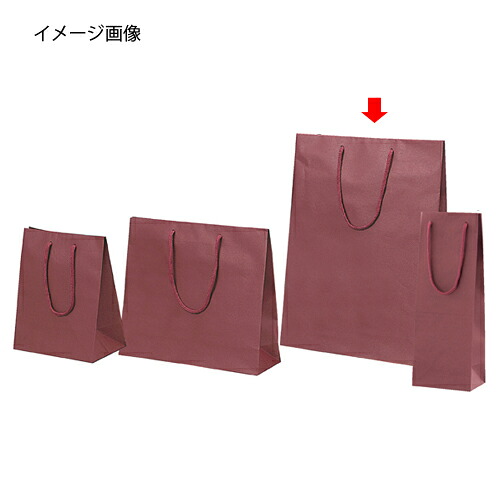カラー手提げ紙袋 エンジ 33&times;10&times;45 100枚 61-313-7-7 【ラッピング用品 紙袋 手提げ紙袋（無地） カラー手提げ紙袋】【店舗什器 小物 ディスプレー ギフト ラッピング 包装紙 袋 消耗品 店舗備品】【厨房館】｜業務用厨房機器の飲食店厨房館 13,366円