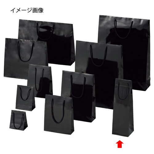 【まとめ買い10個セット品】ブライトバッグ ブラック 11×10×36.5 50枚 61-314-2-15 【店舗什器 小物 ディスプレー ギフト ラッピング 包装紙 袋 消耗品 店舗備品】【厨房館】