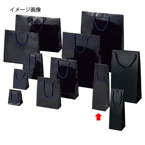 【まとめ買い10個セット品】ブライトバッグ 紫紺 11×10×36.5 50枚 61-314-4-15 【店舗什器 小物 ディスプレー ギフト ラッピング 包装紙 袋 消耗品 店舗備品】【厨房館】
