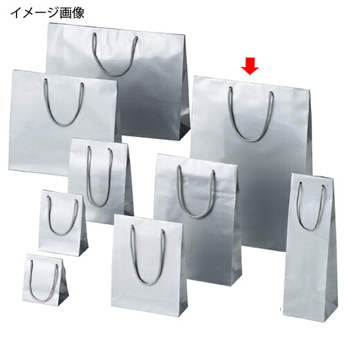 【まとめ買い10個セット品】ブライトバッグ シルバー 33×10×45 10枚 61-661-54-10 【店舗什器 小物 ディスプレー ギフト ラッピング 包装紙 袋 消耗品 店舗備品】【厨房館】