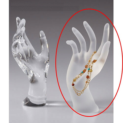 【まとめ買い10個セット品】アクリルハンド フロスト 61-158-3-2 【 演出 アクセサリーディスプレイ ミニチュアボディ＆ハンド アクリルハンド 】【 店舗什器 小物 ディスプレイ アクセサリーディスプレイ ジュエリーディスプレイ ショーケース 】【厨房館】