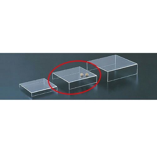 【まとめ買い10個セット品】アクリルステージ 透明中 2個 K 61-171-8-2 【 演出・ディスプレイ用品 雑貨・小物ディスプレイ コの字ディスプレイ アクリルステージ 透明アクセサリーディスプレイ 】【厨房館】｜業務用厨房機器の飲食店厨房館