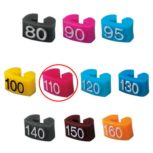 【まとめ買い10個セット品】サイズチップ 子供用 110 赤 150個 61-200-15-5 【店舗什器 小物 ディスプレー ハンガーチップ サイズチップ 店舗備品】【厨房館】