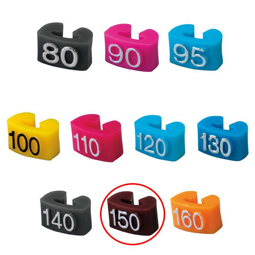【まとめ買い10個セット品】サイズチップ 子供用 150 濃茶 150個 61-200-15-9 【店舗什器 小物 ディスプレー ハンガーチップ サイズチップ 店舗備品】【厨房館】