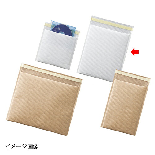 【まとめ買い10個セット品】 クッション封筒 テープ付き B5サイズ 白 10枚 61-320-3-3 【厨房館】