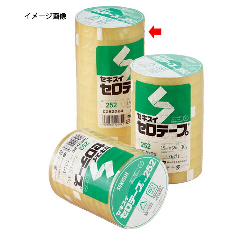 【まとめ買い10個セット品】 セキスイ セロテープ(35m巻) 18mm幅 10巻 61-325-1-3 【厨房館】