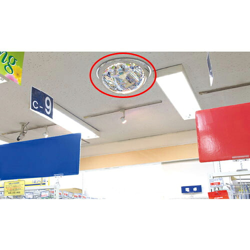 半球ミラー スタンダード 50cm 61-660-84-1 【メーカー直送/代金引換決済不可】【店舗什器 パネル ディスプレー 棚 店舗備品】【厨房館】