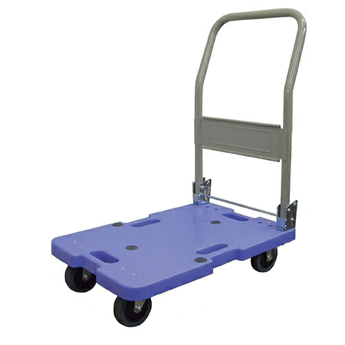 【まとめ買い10個セット品】 折りたたみ式プラ台車ミニ 静音タイプ ブルー 61-365-6-1 【メーカー直送/代金引換決済不可】【店舗備品 店舗インテリア 店舗改装】【厨房館】