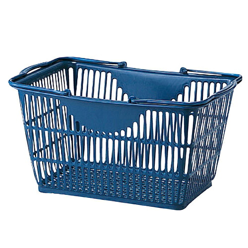 【まとめ買い10個セット品】 買物カゴ(28リットル) ダークブルー 10個 61-379-4-5 【店舗備品 店舗インテリア 店舗改装】【厨房館】