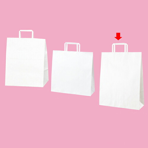 【まとめ買い10個セット品】平ひも ローコストタイプ 白無地 32×11.5×40 300枚 61-800-87-20 【店舗備品 包装紙 ラッピング 袋 ディスプレー店舗】【厨房館】|業務用厨房機器の飲食店厨房館