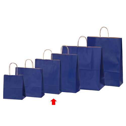 【まとめ買い10個セット品】カラー手提げ紙袋 ネイビー 27×8×34 200枚 61-309-11-13 【店舗備品 包装紙 ラッピング 袋 ディスプレー店舗】【厨房館】|業務用厨房機器の飲食店厨房館