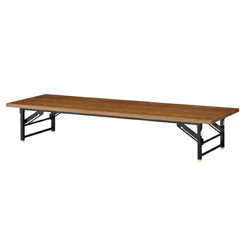 【まとめ買い10個セット品】 折りたたみ座卓 W180cm チーク D60cm 61-339-5-2 【メーカー直送/代金引換決済不可】【店舗備品 店舗インテリア 店舗改装】【厨房館】