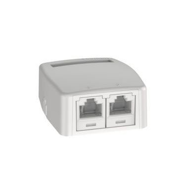 PANDUIT JOQ2H6A00 5個セット CAT6A スプリングシャッター付きローゼットキット 2個口 CJH6X88TGIW組込済みキット ボックス色:白 パンドウイット 業務用 工事用 1個販売対応