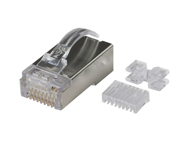日本製線 NSP624-S Cat.6 シールド仕様RJ45モジュラープラグ 業務用 工事用 配線部材