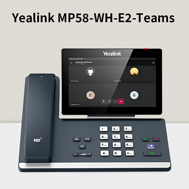 Yealink IP電話機 MP58-WH-E2-Teams Microsoft Teams Edition ワイヤレスハンドセット