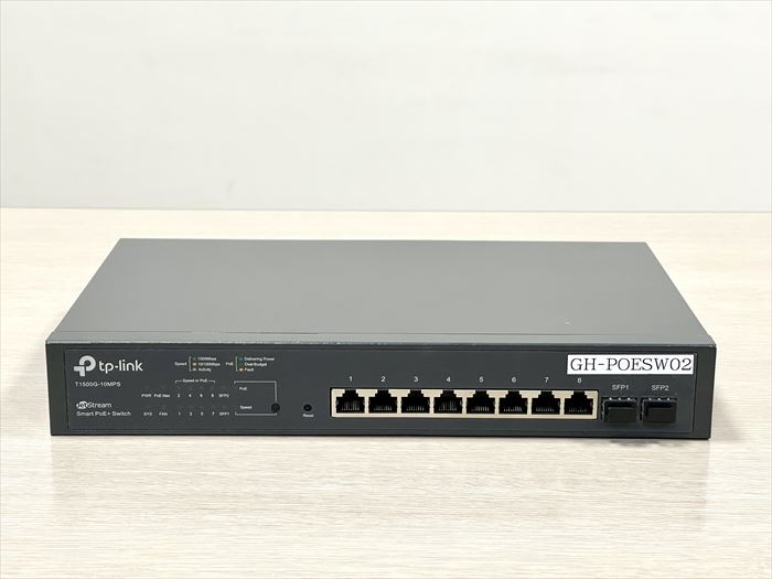 【中古】TP-LINK T1500G-10MPS JetStream 8ポート ギガビット スマートPoE+スイッチ(2 SFPスロット搭載)