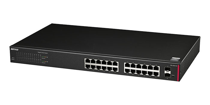 【マラソン期間中 P3倍】BUFFALO BS-GS2124 法人向け レイヤー2 Giga スマートスイッチ 24ポート ブラック バッファロー|meidentsu shop